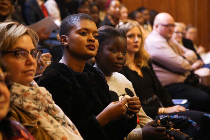 The members of the audience were attentive throughout the ceremony.