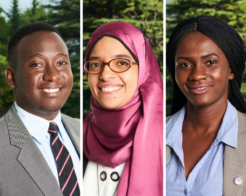 (From left) Joel Ankunda, Mona Allaam and Chimezie Anajama.