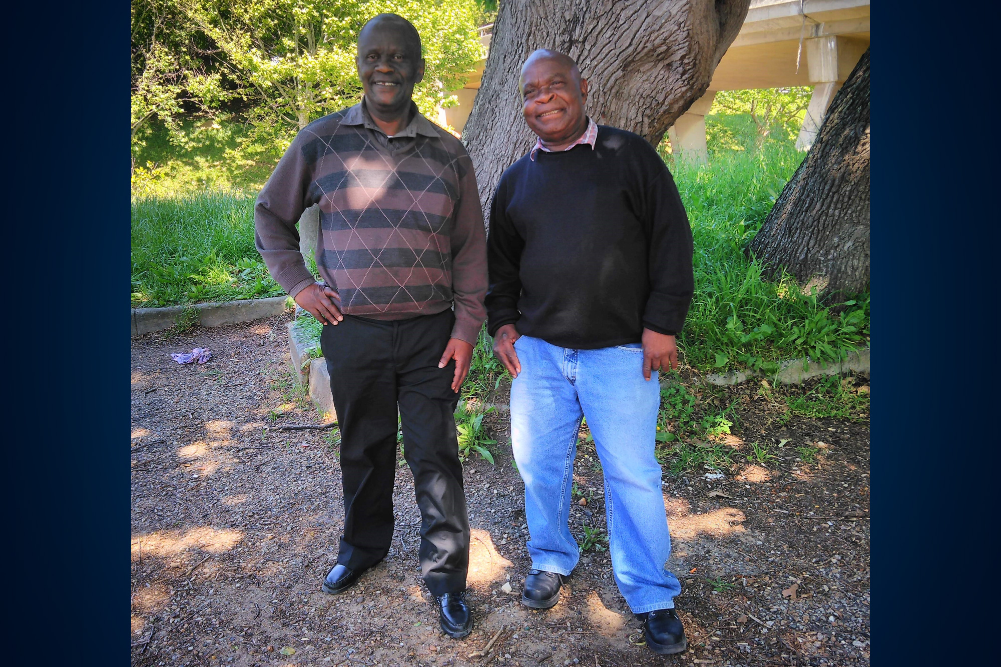 Mr Motlatsi Michael Tloti (on the left)