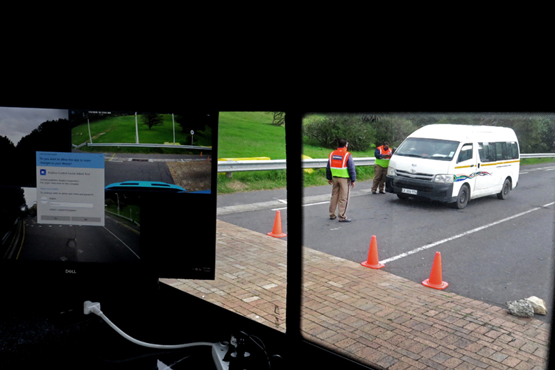 Campus security set up check points on campus to ensure that those coming onto campus have permission.