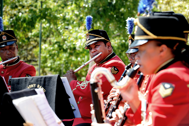 The SS Mendi commemoration parade at the Mendi Memorial.