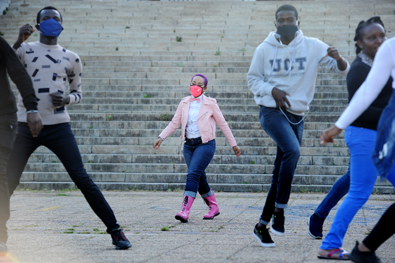 Each year, Prof Mamokgethi Phakeng goes on a hike with the UCT Mastercard Foundation Program scholars. The initiative is built on the premise that all young people, no matter their starting point in life, should have the opportunity to obtain a quality education and pursue their aspirations. 
In 2020 the annual hike was cancelled due to COVID-19 and so when the president announced the country’s move to lockdown Level 1, the VC came together with the scholars to do the #JerusalemaDanceChallenge.