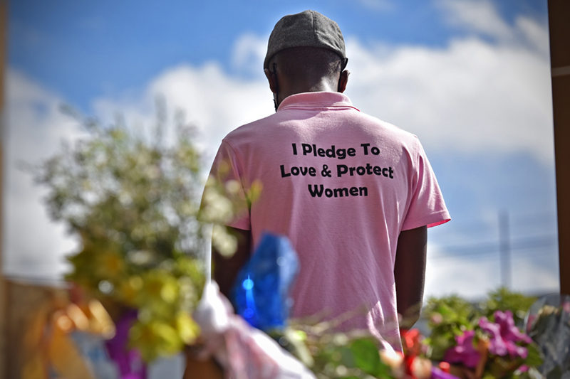 In honour and remembrance of UCT student Uyinene Mrwetyana the walkway outside the Clareinch Post Office in Claremont was filled with ribbons and flowers as well as messages to mark a year since her senseless murder.