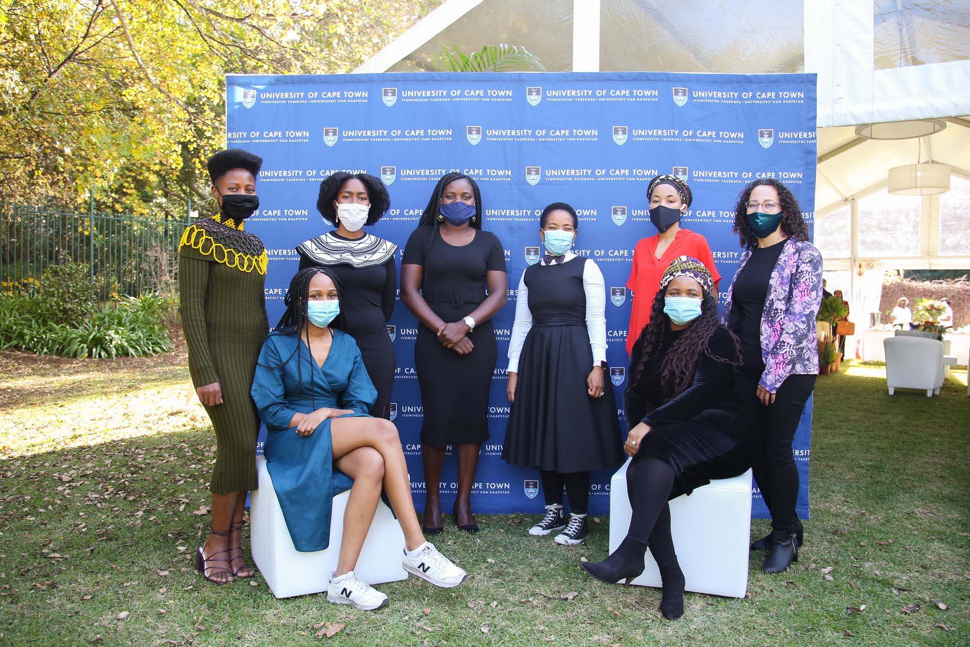 Professor Mamokgethi Phakeng hosted a brunch at Glenara on 7 June 2021 with recipients Vice-Chancellor&rsquo;s Scholarship Prize.