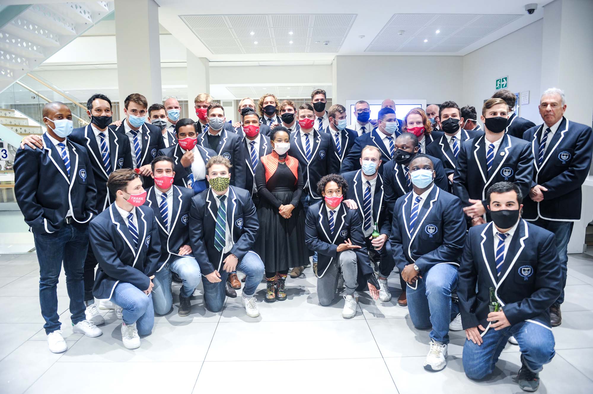 Vice-Chancellor Mamokgethi Phakeng hosted the UCT Ikeys rugby team for dinner at the GSB conference centre. The Ikeys came second in the Varsity Cup tournament, after a great season.