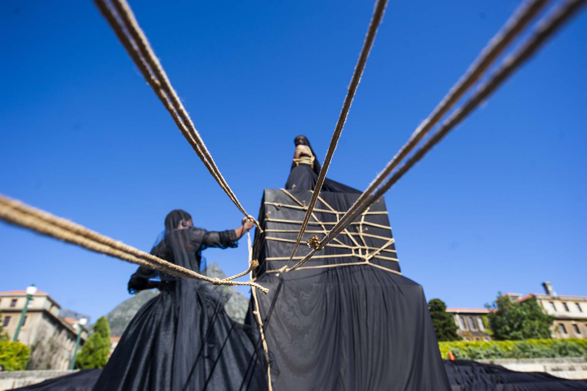 Qondiswa James performing during the Works of Art Committee’s “Fire This Time” festival on upper campus. Photo Lerato Maduna.