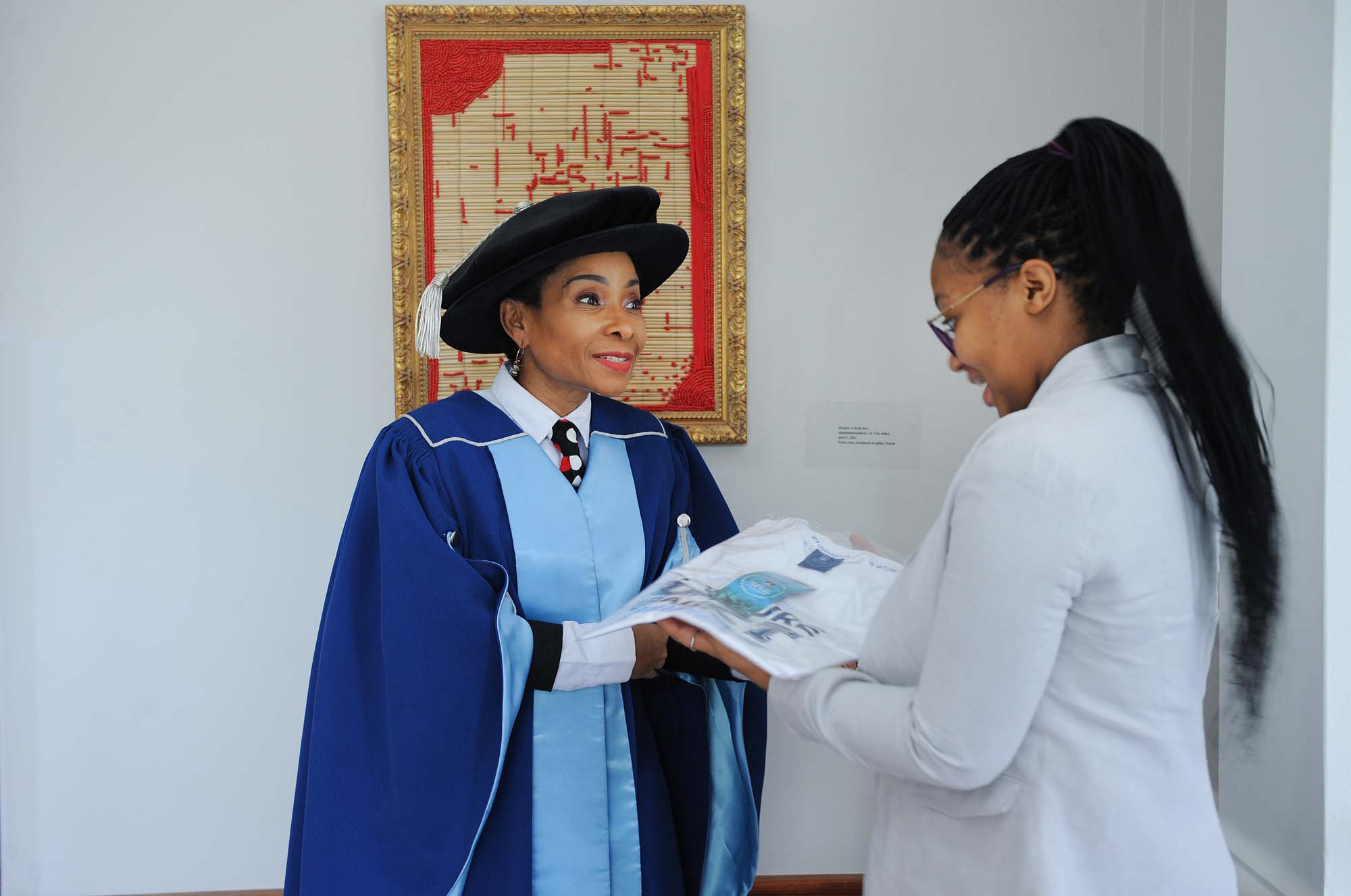 VC Prof Mamokgethi Phakeng hosted a breakfast meeting with Keketso Litedu, a possible future UCT student. They also attended the graduation Walk of Celebration at the Sarah Baartman Hall and went on a campus tour. Photo Lerato Maduna.