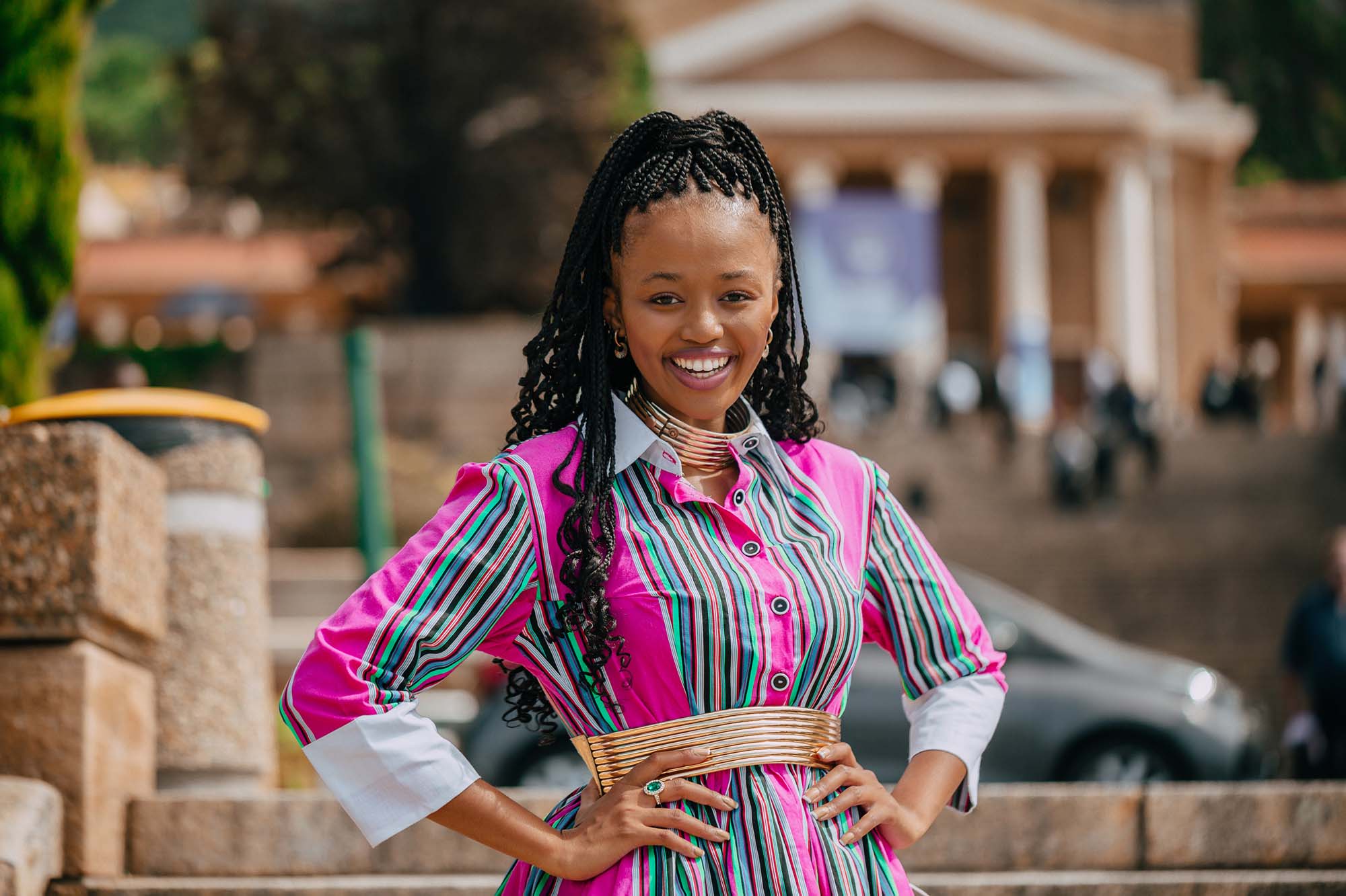 Cwenga Koyana was one of UCT’s inspirational graduates for 2022. Photo Robyn Walker.