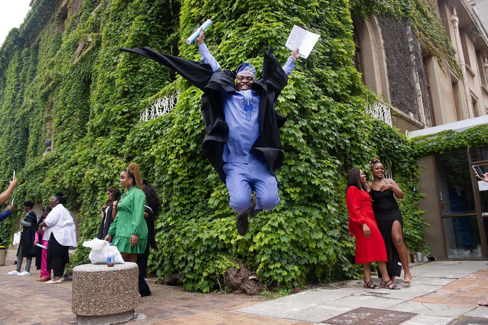 Graduation ceremonies for Commerce and Humanities took place outside the Sarah Baartman Hall on upper campus. Photo Lerato Maduna