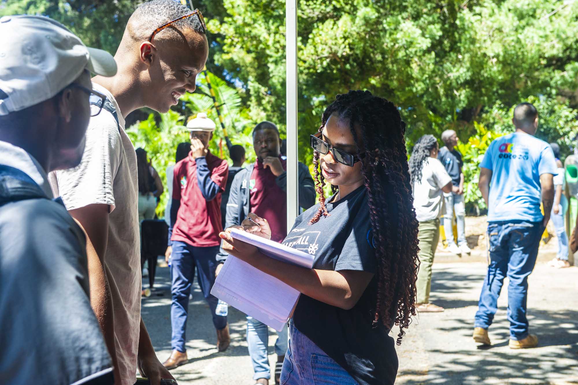 Registration for the 2023 academic year at the Sports Centre on upper campus.