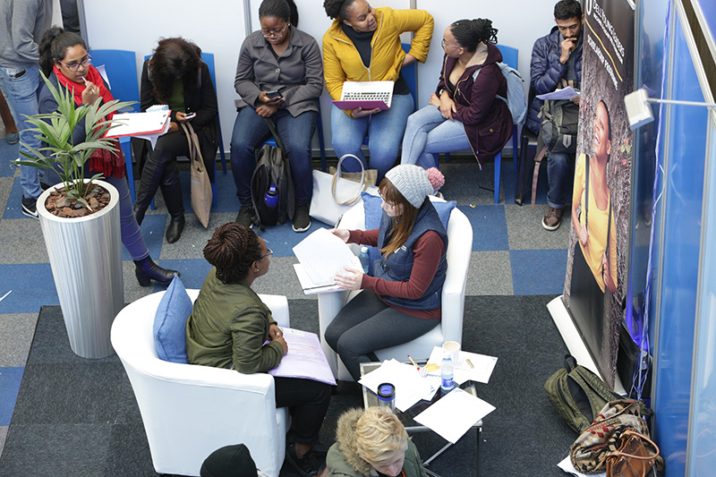 The all-day CV lab where students queued for advice on how to best present their CVs