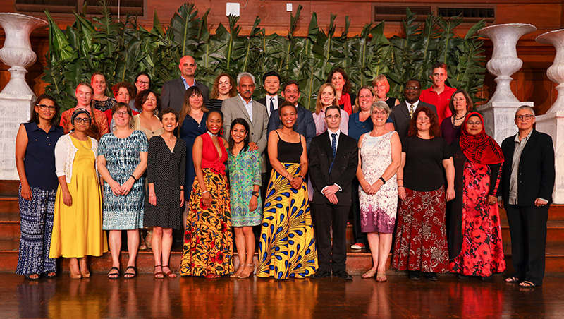 Prof Mamokgethi Phakeng and Prof Lis Lange with some of the ad hominem promotion recipients