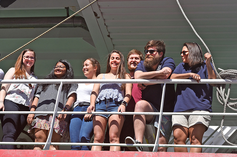 On the deck of the SA Agulhas II