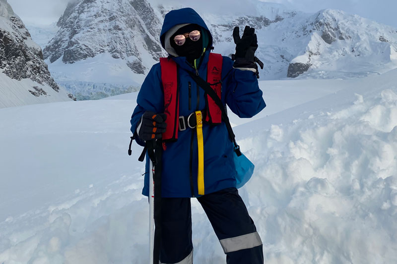 Catherine Dunn conquering icy mountains