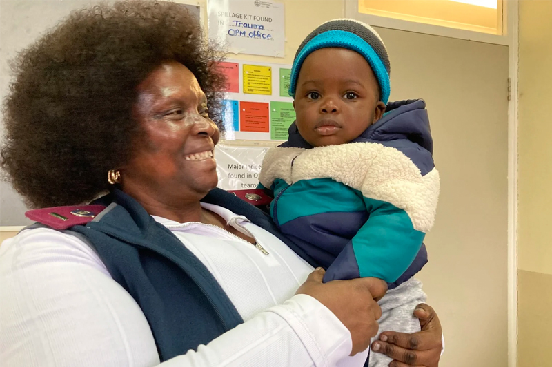 Sister Olga Venfolo with baby Joshua
