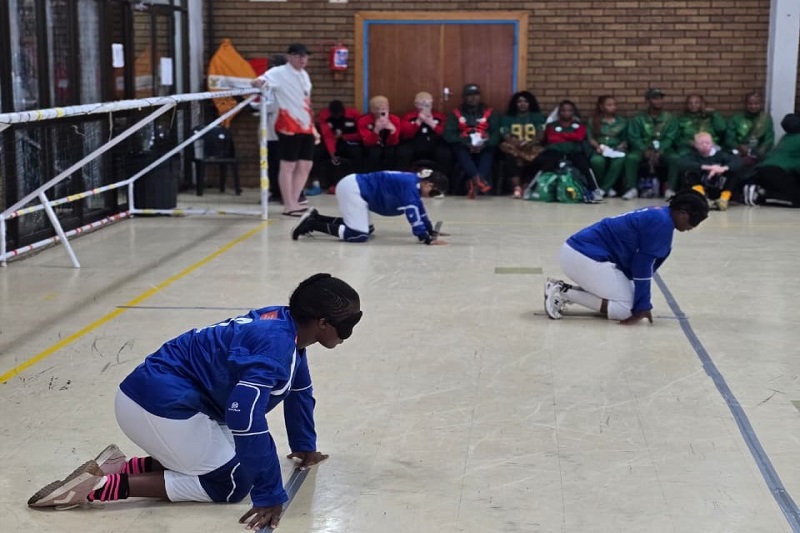 The Western Cape girls’ goalball team went head-to-head with the Eastern Cape.