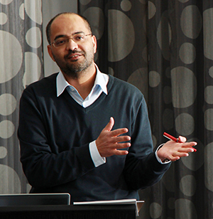 Prof Haroon Bhorat participating in the 2013 "African Perspectives on the Post-2015 Development Agenda" workshop. Photo DPRU, UCT, Liam Cornell.