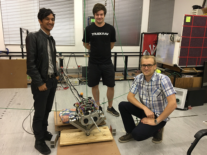 The team: Dr Amir Patel (left) with Callen Fisher and Alexander Blom