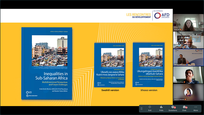 The virtual launch of Inequalities in Sub-Saharan Africa: Multidimensional Perspectives and Future Challenges featured expert input by the French Development Agency (AFD), the World Bank, the African Centre of Excellence for Inequality Research (hosted by UCT) and Oxfam.
